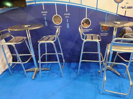 aluminium bar stool hire