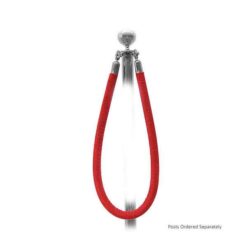 red barrier rope chrome ends