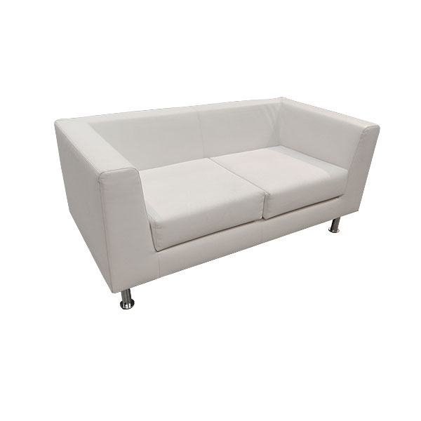 White Leather Infiniti 2 Seater Sofa, White Leather Sofa Furniture Choice