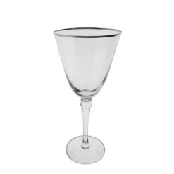 Silver Rimmed Wine Glass 11oz