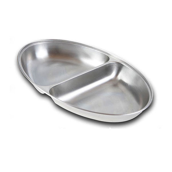 20in stainless steel divided vegetable dish