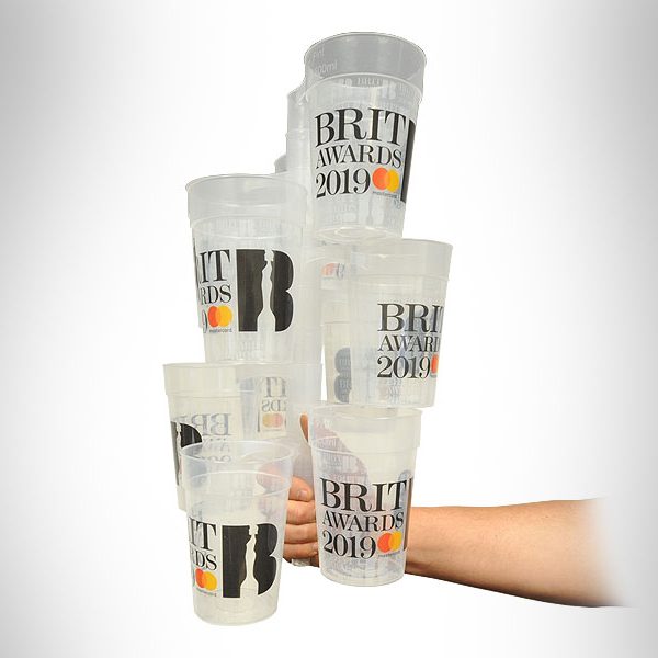 hire STACK-CUP™ Love Your Planet Reusable Plastic Half Pints