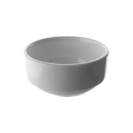 plain white soup cup