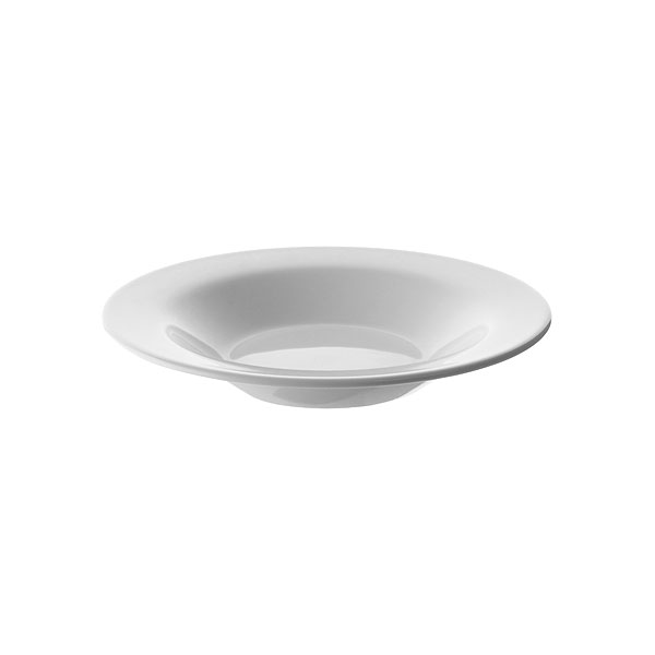 plain white soup dessert bowl